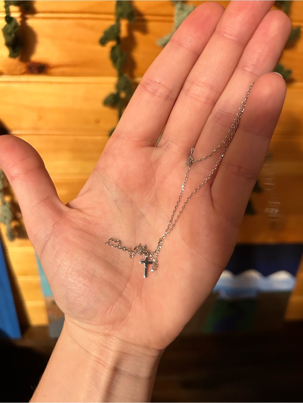 Sterling Silver Cross Pendant Necklace - Silver